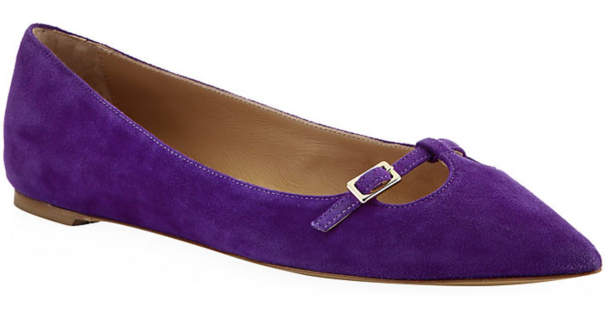 Ferragamo Patty Flat in Purple | Lyst