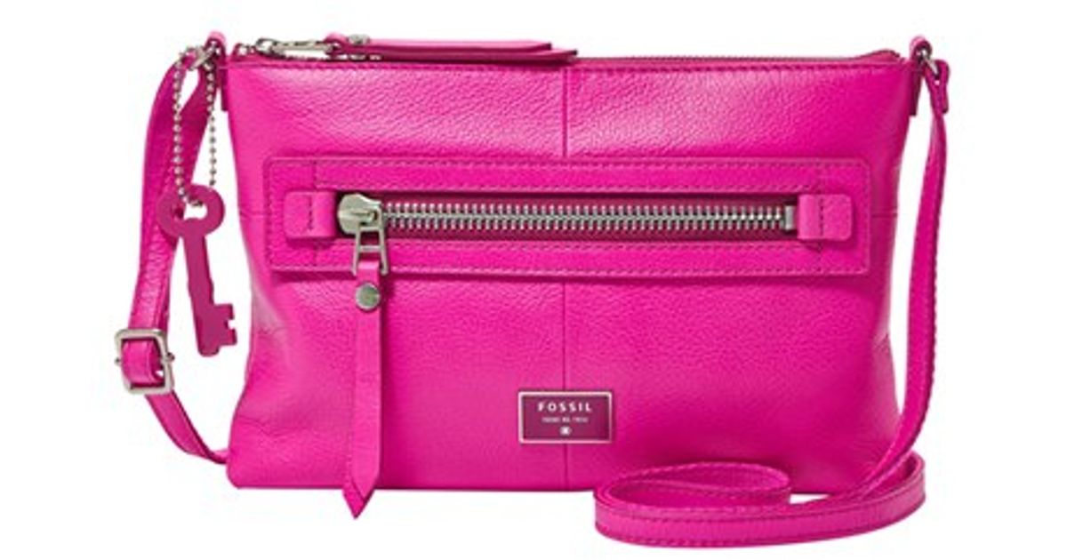 Lyst - Fossil 'Dawson' Crossbody Bag in Pink