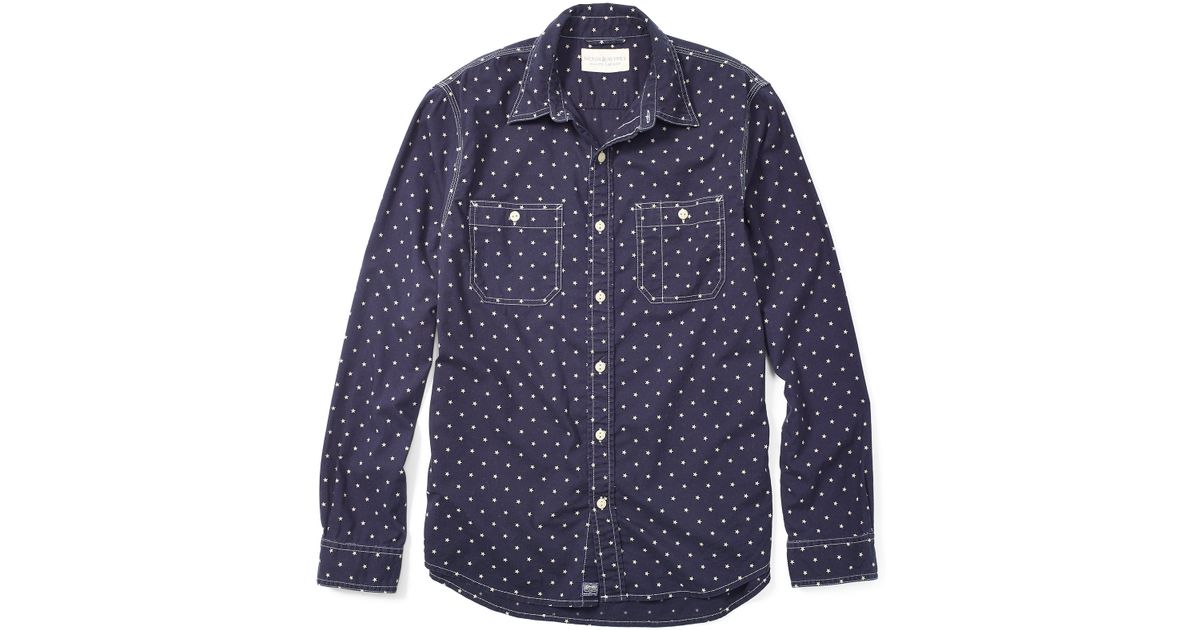Lyst Denim Supply Ralph Lauren Star Slub Cotton Workshirt In Blue For Men Lyst Denim Supply Ralph Lauren Star Slub Cotton Workshirt In Blue For Men