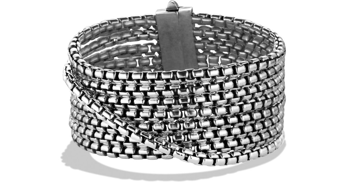 Lyst - David Yurman Box Chain Eight-row Bracelet, 32mm in Metallic - Save 6%