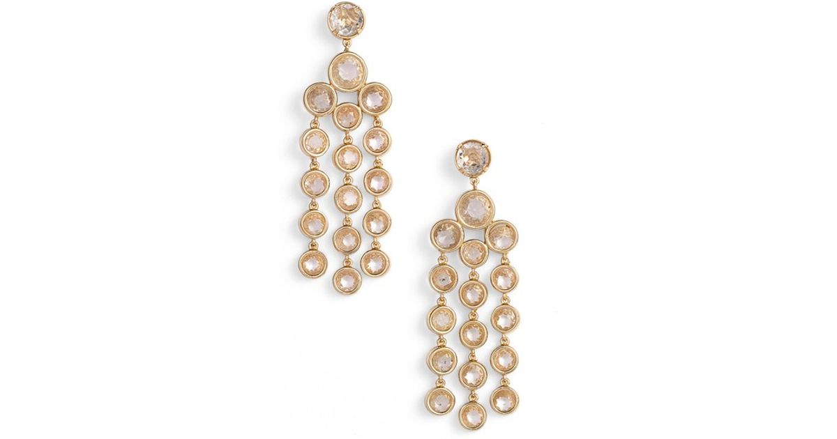 Lyst Kate Spade New York Chandelier Earrings Clear In Metallic