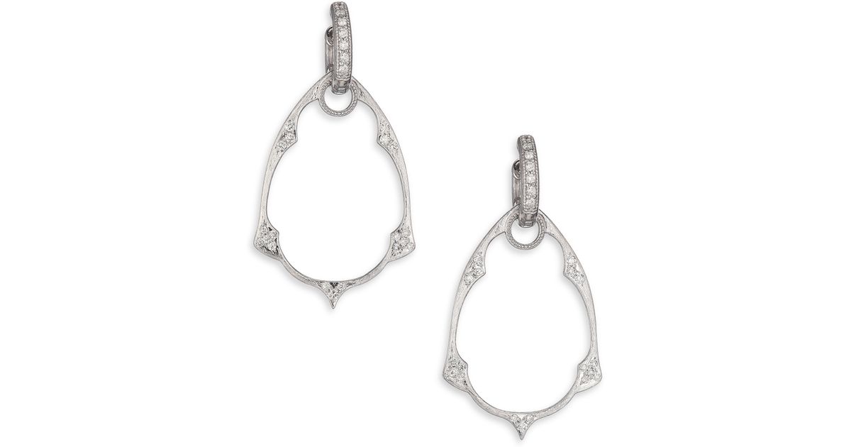 Lyst Jude Frances Belle Diamond 18k White Gold Earring Charm Lyst Jude Frances Belle Diamond 18k White Gold Earring Charm Frames In Metallic