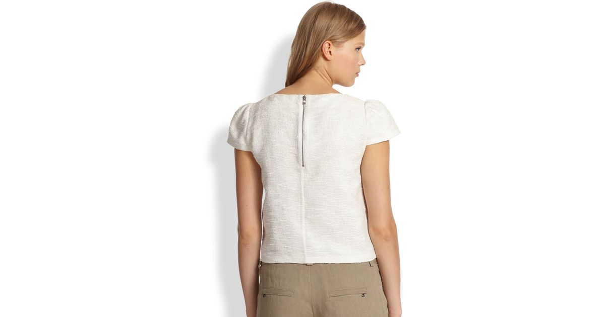 alice and olivia white shirt