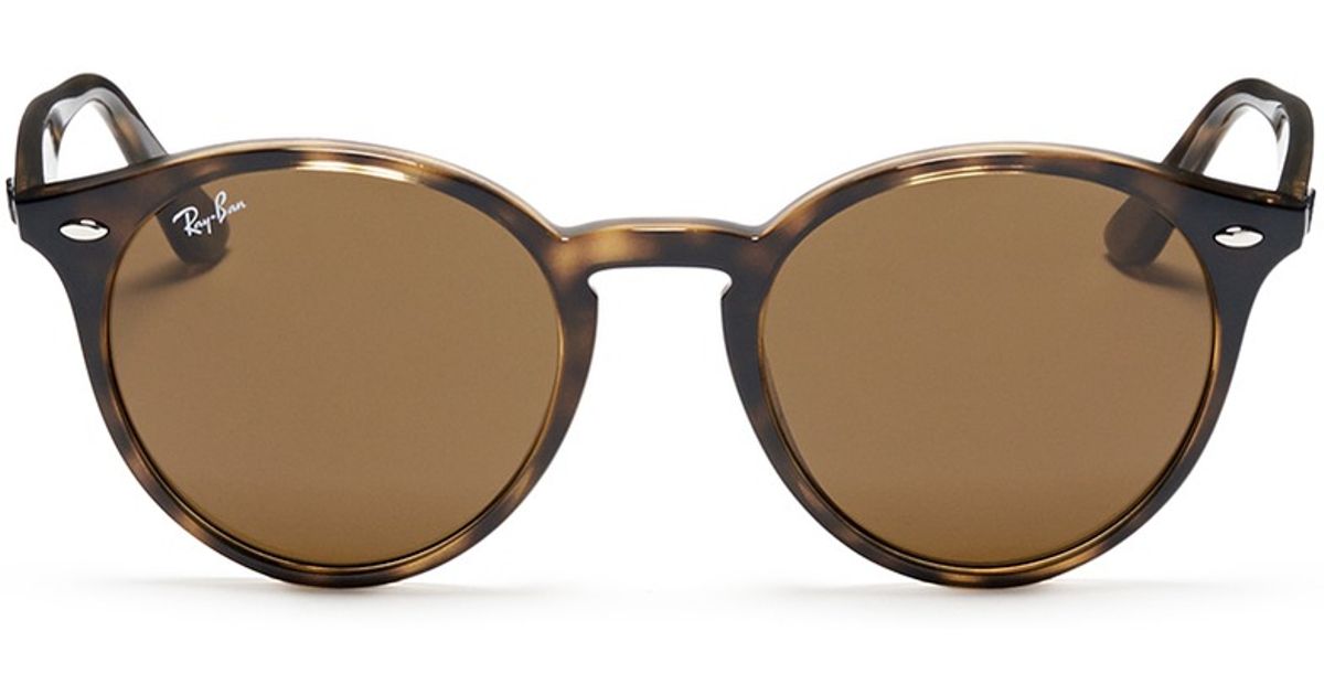 Ray-ban 'rb2180' Round Frame Tortoiseshell Acetate