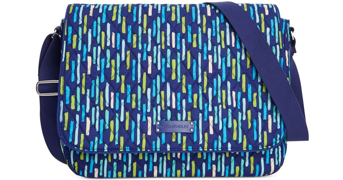 Lyst Vera Bradley Laptop Messenger Bag In Blue