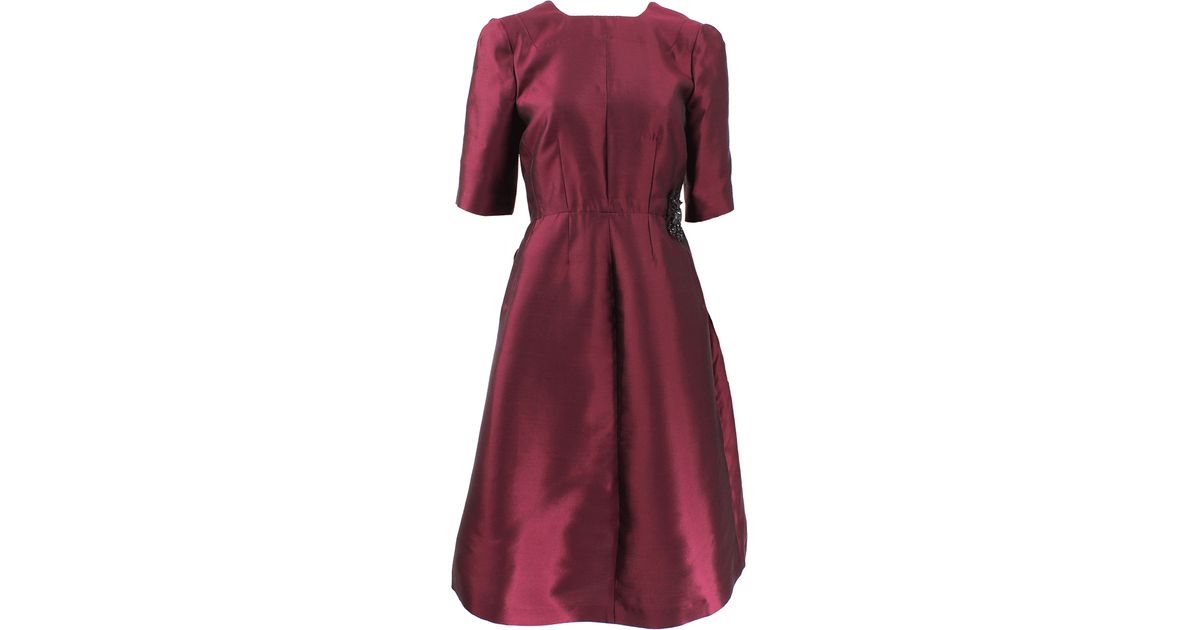 Rochas Elbow Sleeve Cocktail Dress in Pink Lyst