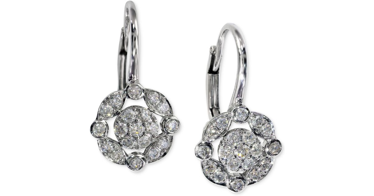 Lyst Effy Collection Diamond Drop Earrings 1 4 Ct T W In Lyst Effy Collection Diamond Drop Earrings 1 4 Ct T W In 14k White Gold Black
