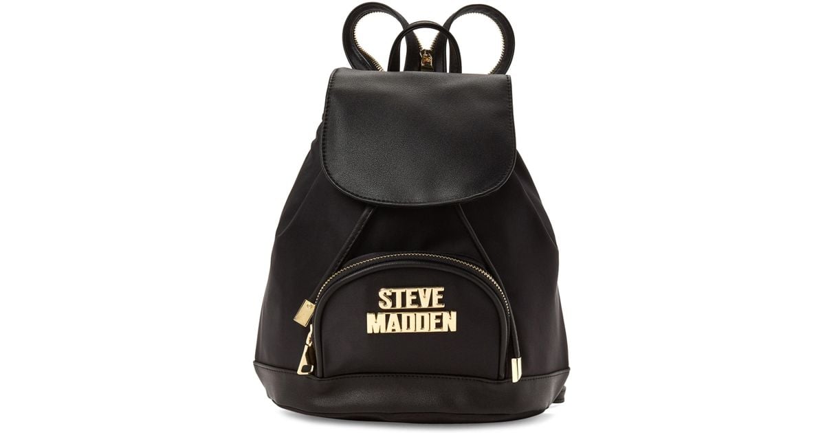 Steve Madden Synthetic Cyrus Nylon Backpack in Black Lyst
