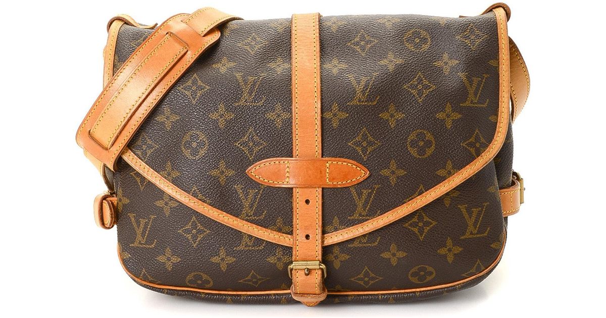Lyst Louis Vuitton Saumur 30 Messenger Bag Vintage In Brown