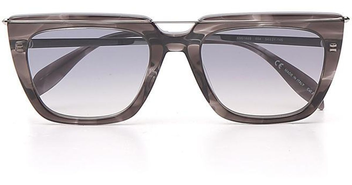 Alexander McQueen Eyewear Square Sunglasses in Grey (Gray) for Men Lyst