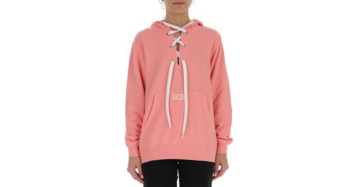 lace up drawstring hoodie