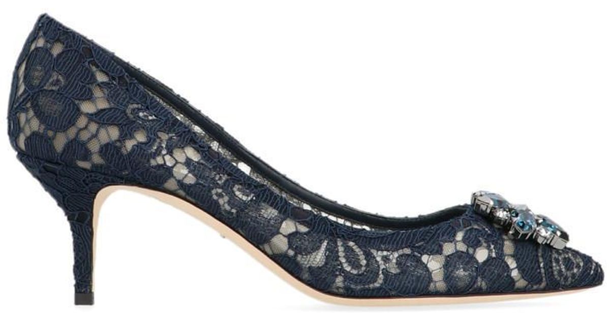navy lace heels