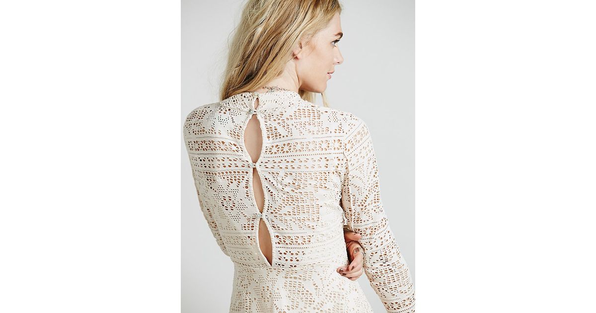 Lyst Free People Dinner Date Dress In Natural