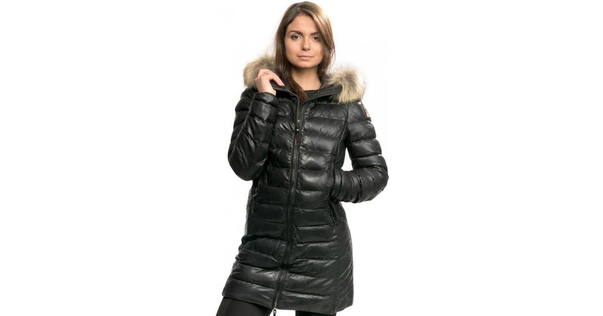 parajumpers demi leather womens parka parajumpers demi leather womens parka