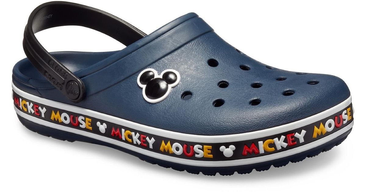 Crocs™ Rubber Unisex Adults' Crocband Mickey Iii Clog in Blue - Save 31 ...