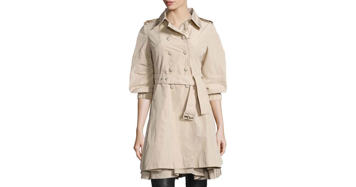 Moncler Durenne Trench Coat In Natural Lyst Tariec Trench Coat
