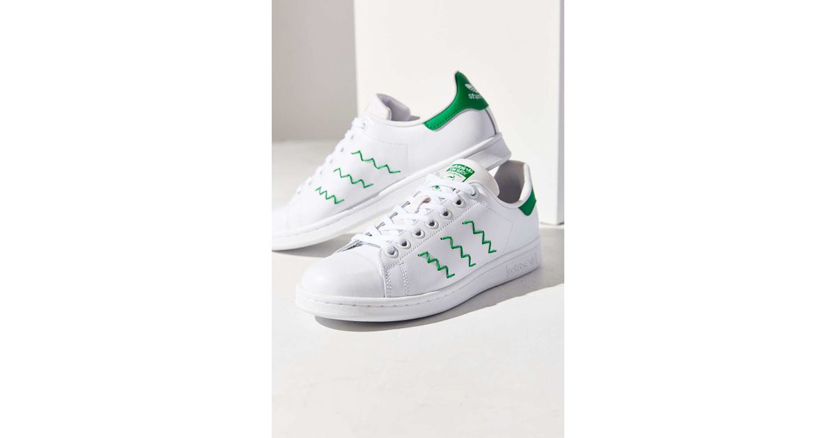 Lyst - Adidas Originals Zig Zag Stan Smith Sneaker in White