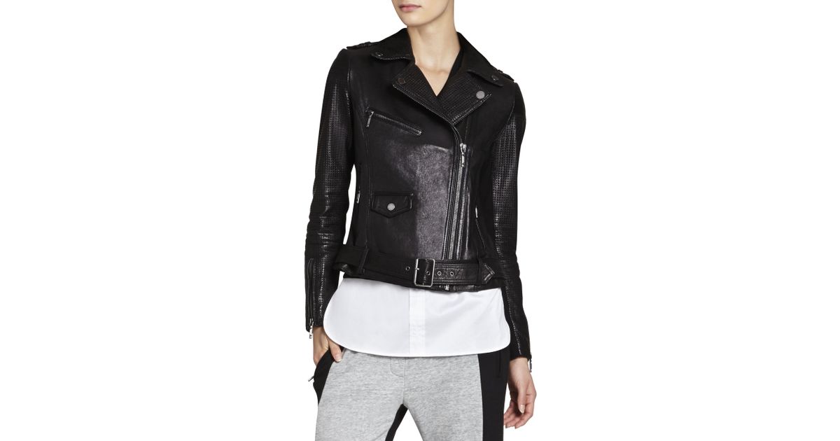 Lyst Bcbgmaxazria Bridget Moto Jacket In Black