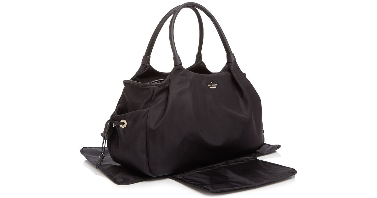 Lyst Kate Spade New York Classic Nylon Stevie Diaper Bag In Black
