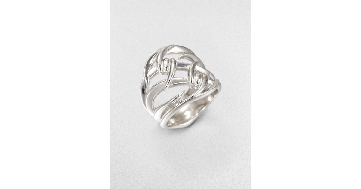 Lyst - Stephen webster Sterling Silver Double Barb Ring in ...