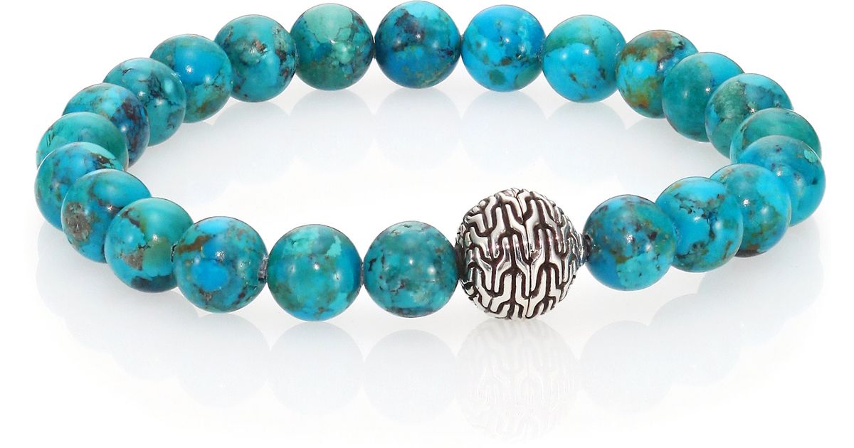 Lyst John Hardy Clic Chain Turquoise Sterling Silver Beaded Lyst John Hardy Clic Chain Turquoise Sterling Silver Beaded Stretch Bracelet In Blue