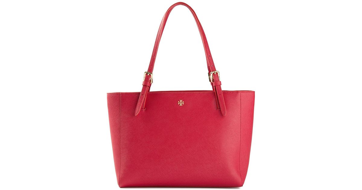 Tory burch Small 'york' Buckle Tote in Red Lyst