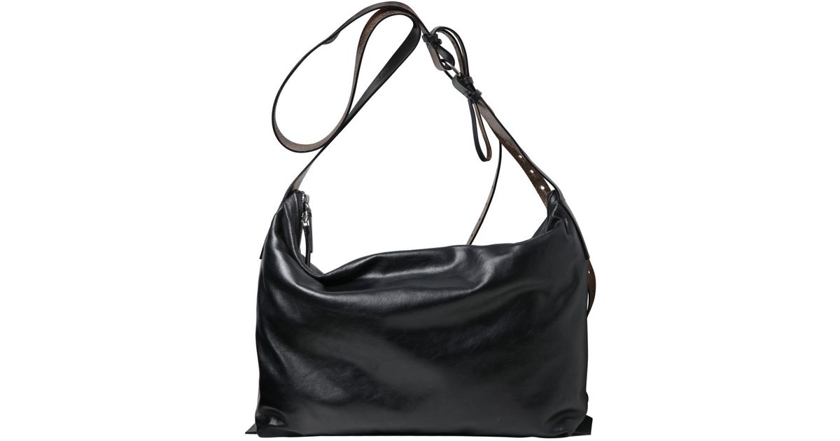 Ann Demeulemeester Leather Shoulder Bag In Black Lyst