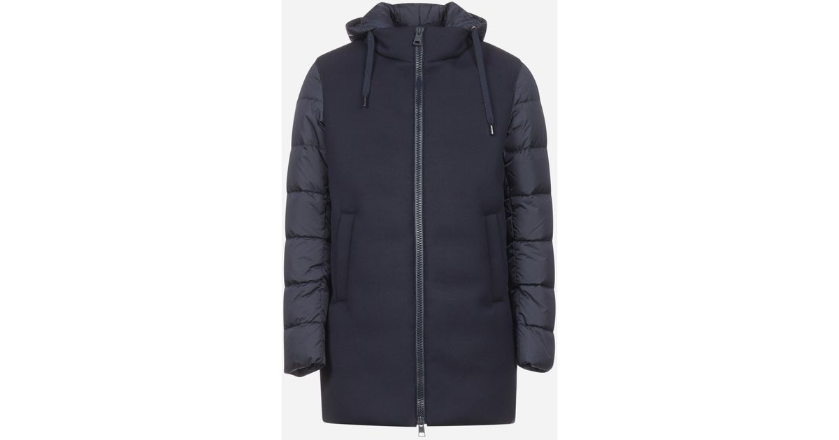 Herno Goose Tailored Hooded Quilted Down Jacket in Blue for Men - Lyst
