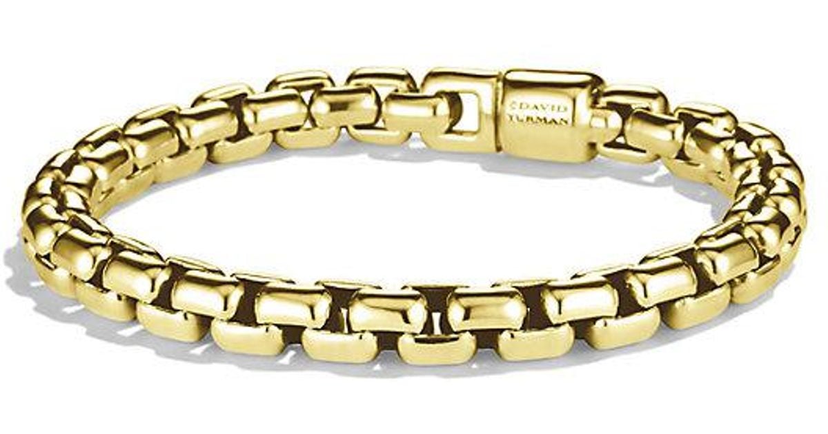 David Yurman Box Chain Bracelet In 18k Gold 7 5mm Metallic For David Yurman Box Chain Bracelet In 18k Gold 7 5mm Metallic For Men Lyst