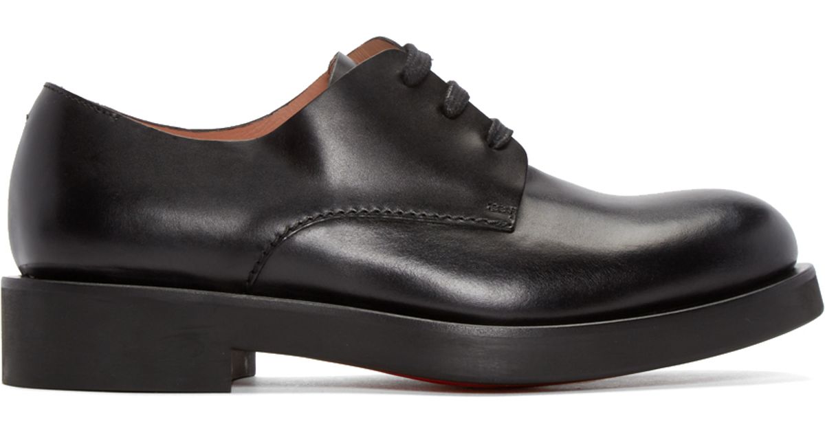 Paul smith Black Leather Thick Sole Derbys in Black for Men | Lyst
