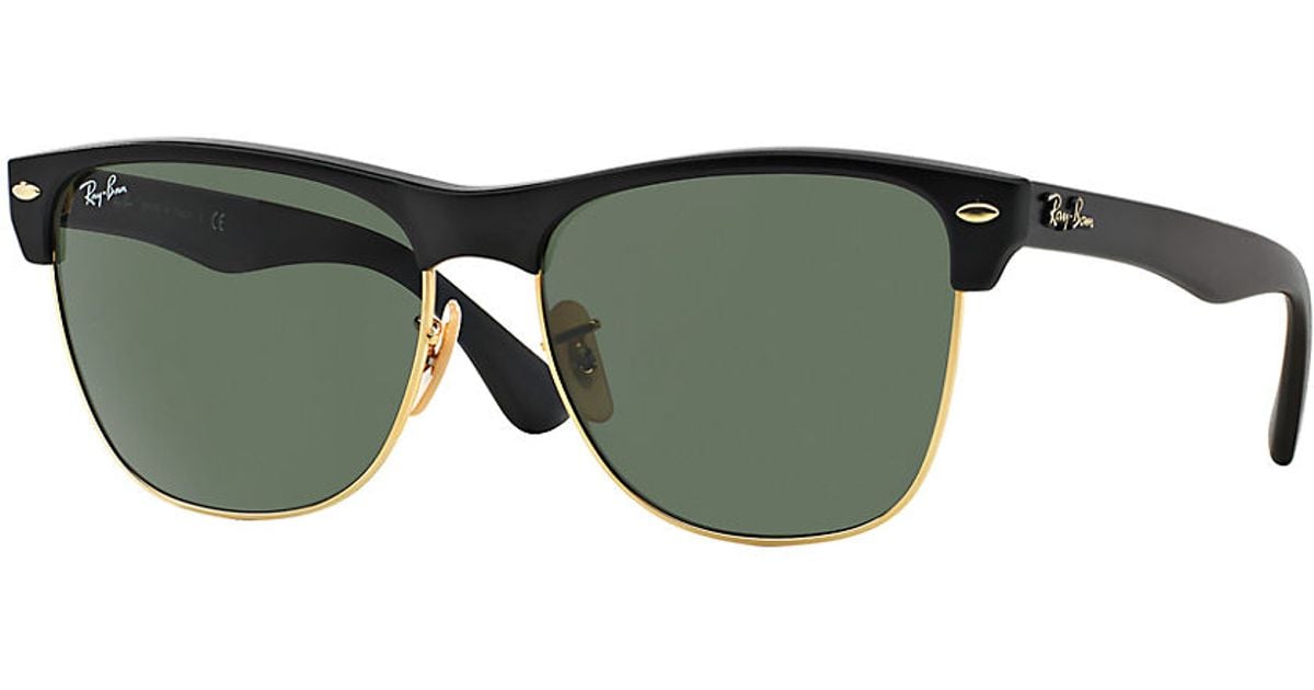 Ray-ban 57mm Oversized Clubmaster Sunglasses in Black for