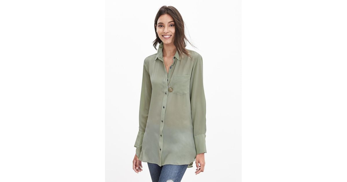 banana republic silk blouses