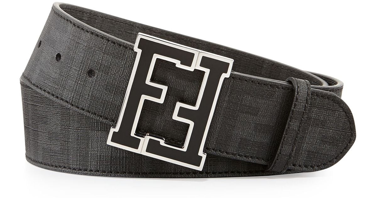 Lyst - Fendi Mens Zucca College Belt in Black for Men