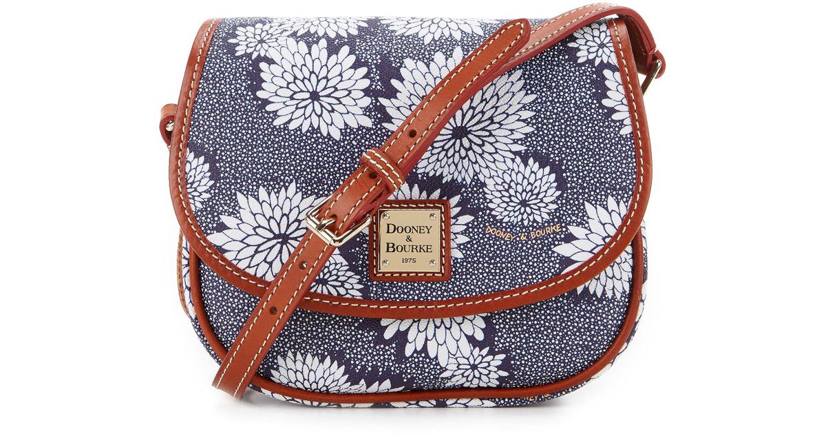 Lyst Dooney Bourke Zinnia Collection Hallie Slim Saddle Bag In Blue