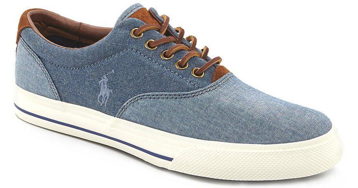 Lyst Polo Ralph Lauren Vaughn Saddle Sneakers in Blue