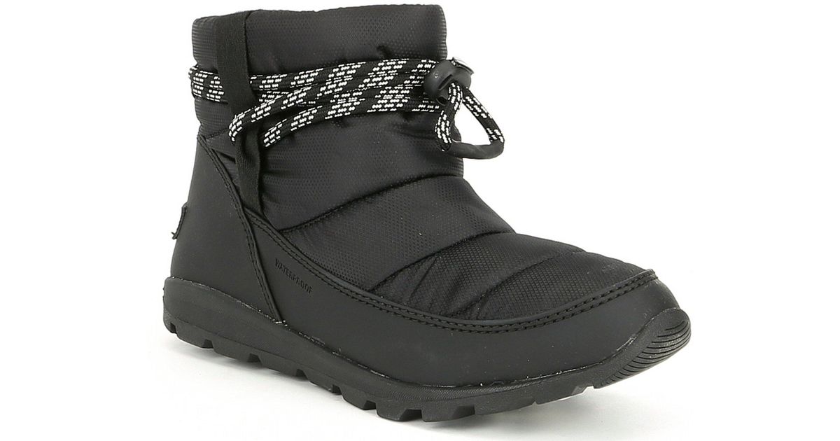 sorel whitney short lace nylon waterproof boots