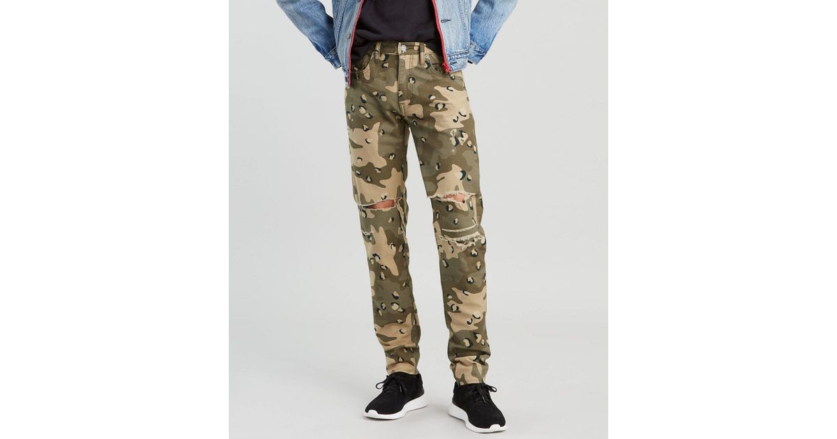 Lyst - Levi's Premium Lo-ball 4-way Camo Slim Fit Stacked Jeans in ...