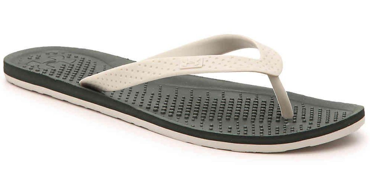 Under Armour Atlantic Dune Flip Flop in Green - Lyst