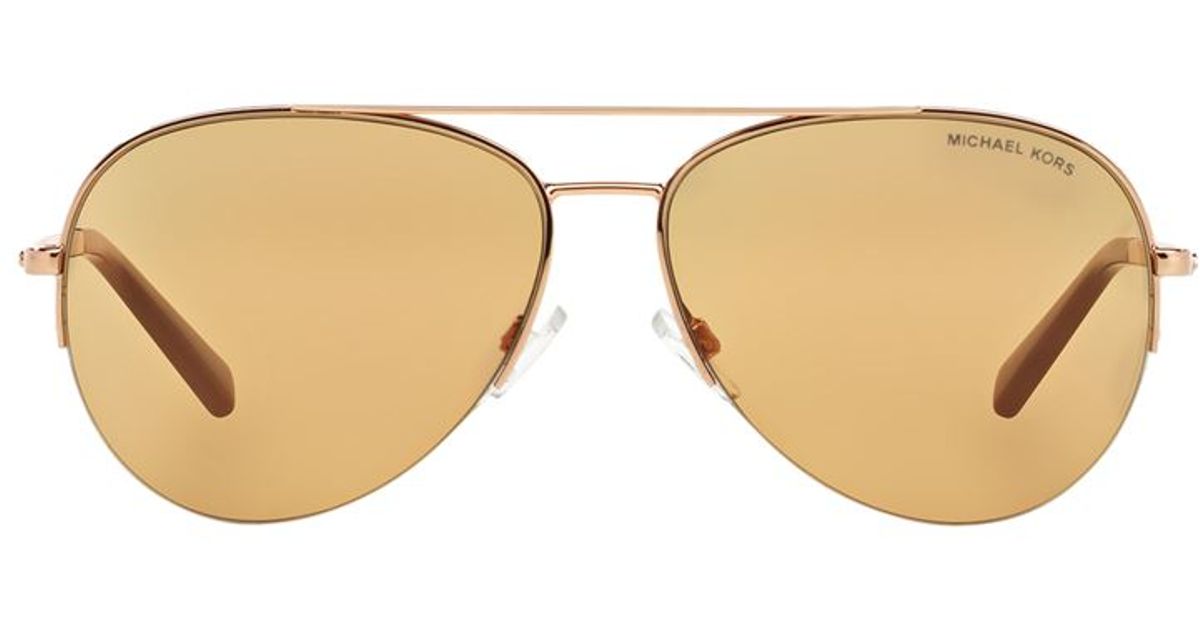michael kors gold aviator sunglasses