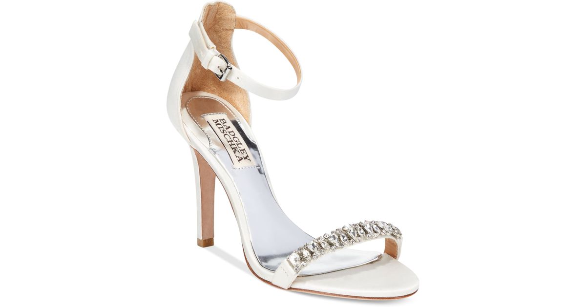 white evening sandals