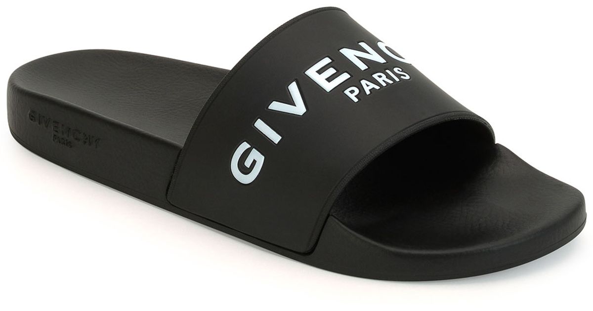 Givenchy Pool Slide Sandals in Black for Men | Lyst