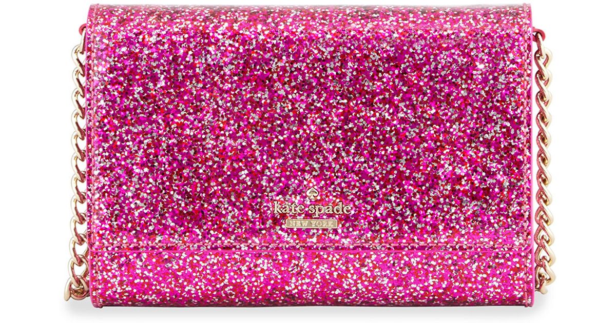 Lyst Kate Spade New York Glitter Bug Cami Cross Body Bag In Pink 0356