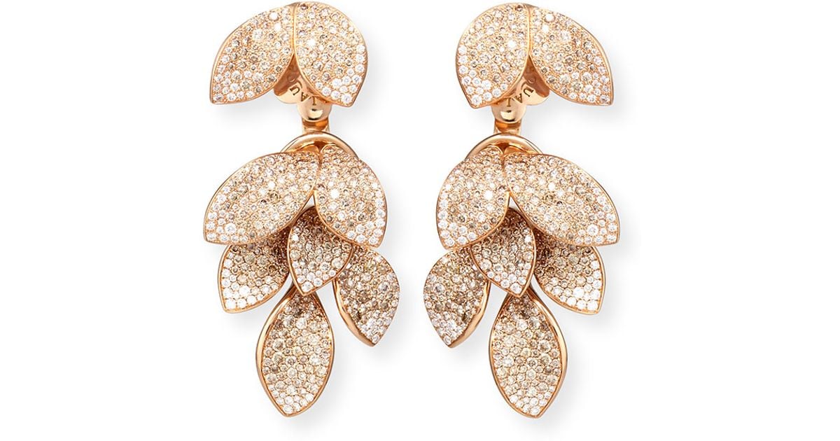 Lyst Pasquale Bruni Giardini Segreti Three Piece Diamond Leaf Lyst Pasquale Bruni Giardini Segreti Three Piece Diamond Leaf Earrings In Metallic