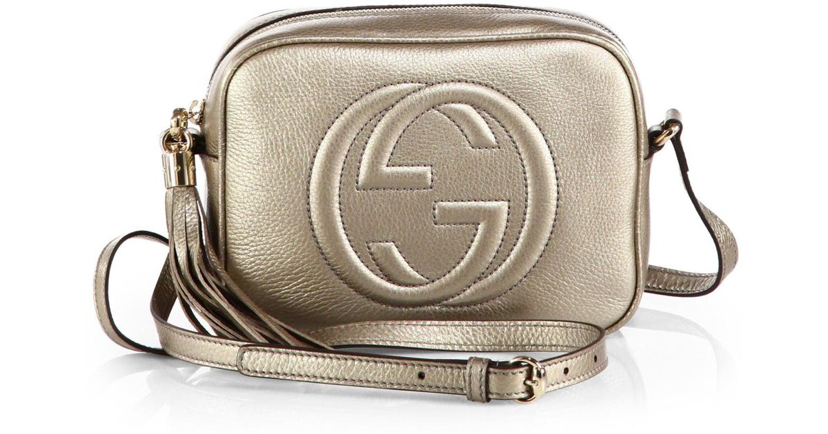 Lyst Gucci Soho Metallic Leather Disco Bag In