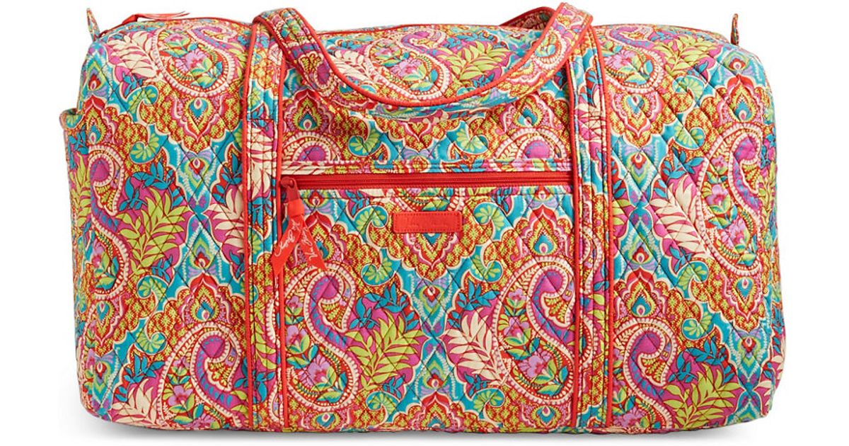 Lyst Vera Bradley Large Quilted Duffel Bag In Red