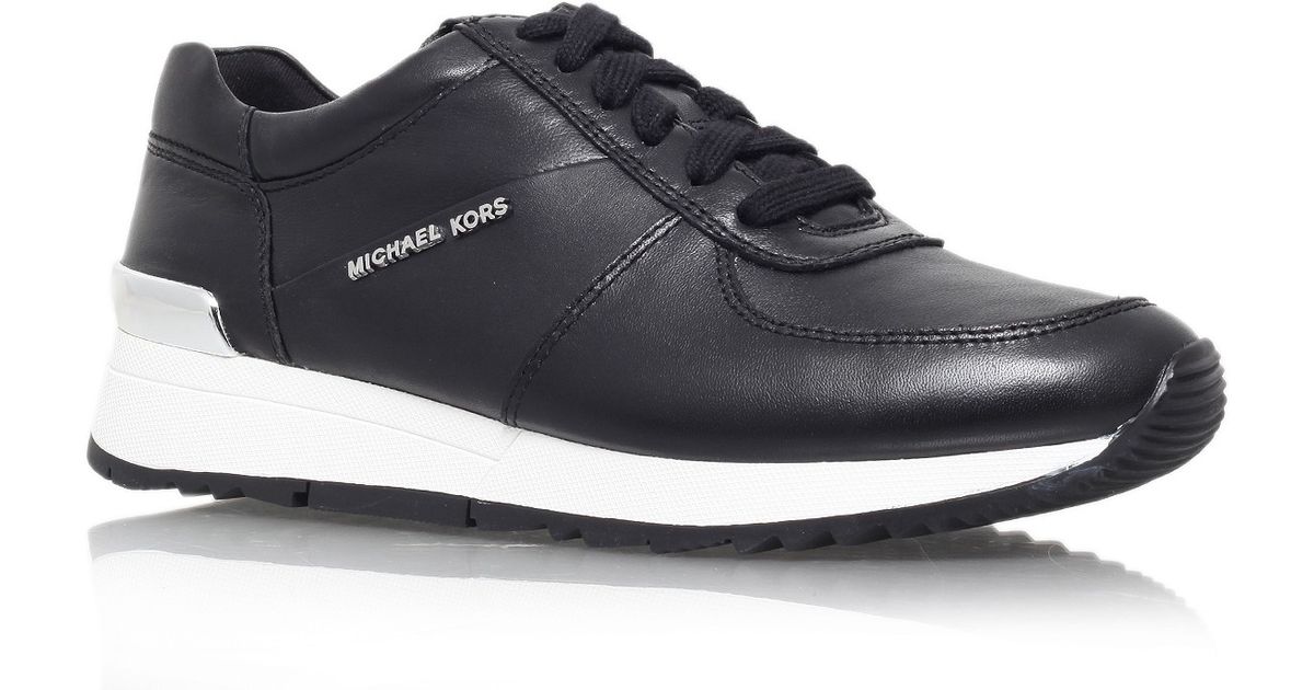michael kors allie trainer sneakers black and gold