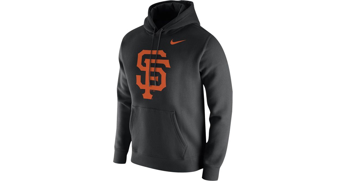 Nike San Francisco Giants Mlb Club Fleece Logo Hoodie in Black for Men
