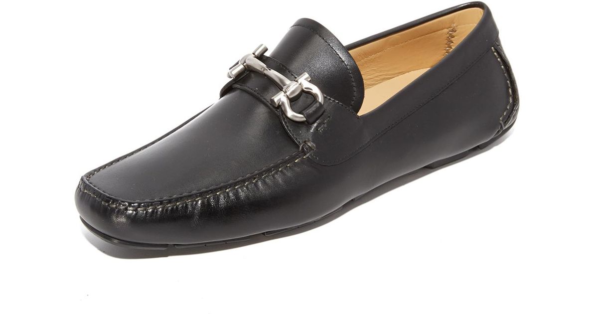 Lyst Ferragamo Parigi Bit Driver Shoes in Black for Men Lyst Ferragamo Parigi Bit Driver Shoes in Black for Men