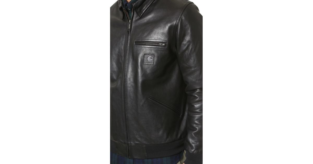 Lyst Carhartt Wip Detroit Leather Jacket In Black For Men