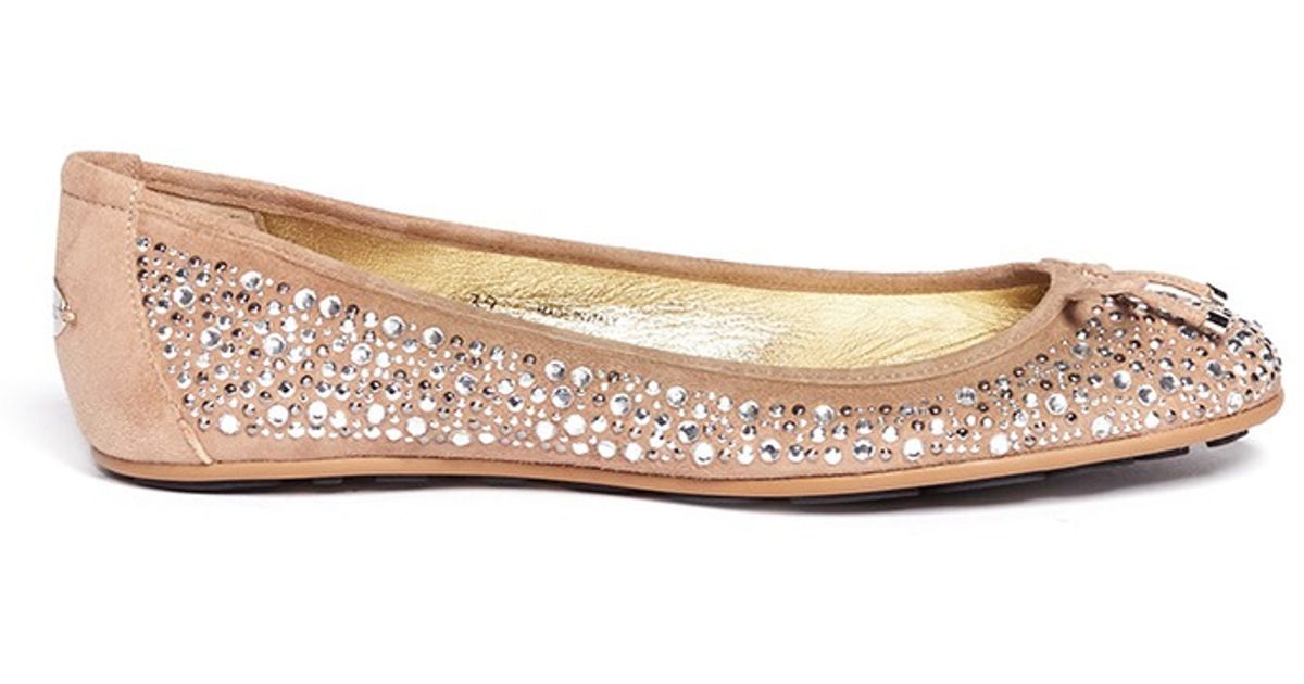 studded ballerina flats